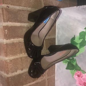 Levity Black Patent Chunky Heels
